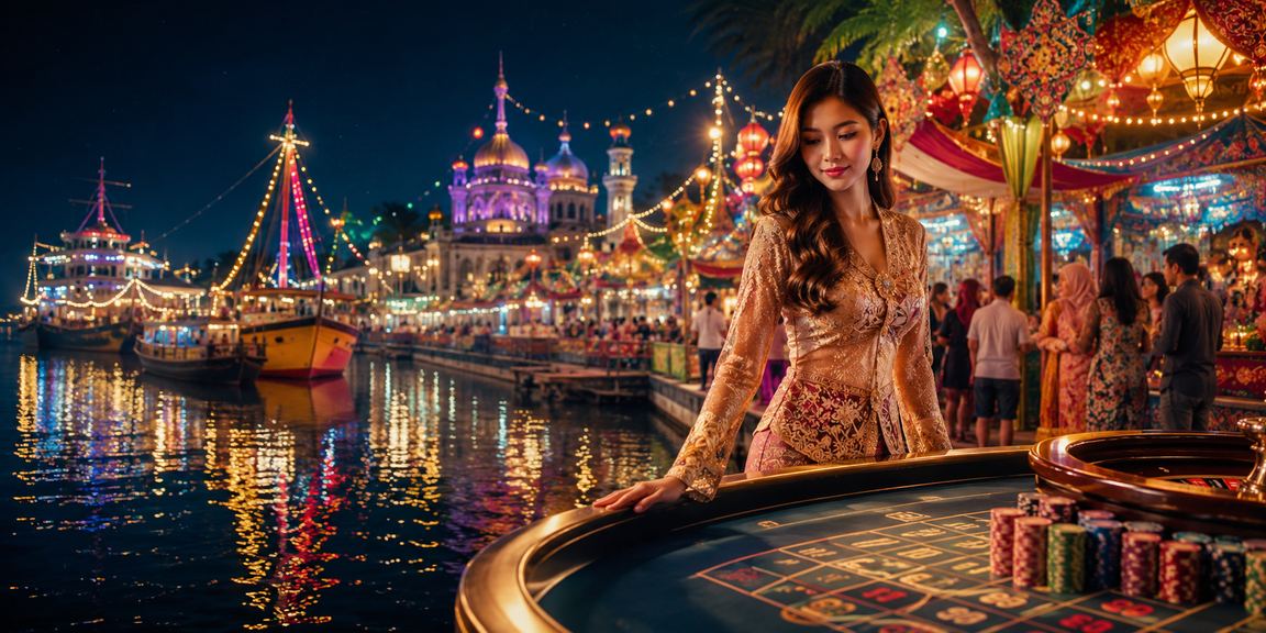 Suasana hiburan kasino Malaysia yang meriah dan penuh warna di platform 51000